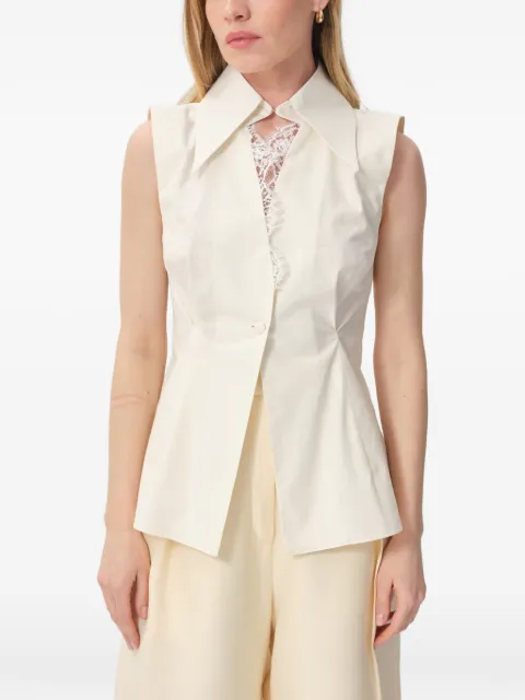 CONCEPTO Ember lace shirt Neutrals PSS26EMBER