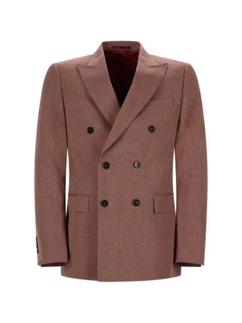 Drôle De Monsieur double-breasted jacket Brown JT208PL171BROWN
