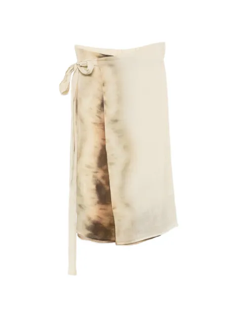 COLLECTION PRIVEE? Argis tie-dye wrap midi skirt Neutrals RY2004ARGIS