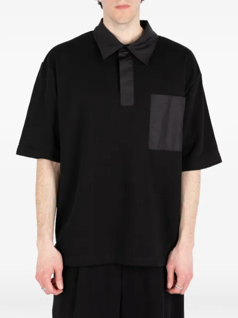 Société Anonyme Polo 92 patch-pocket cotton polo shirt Black POLO92SA18M98CN100