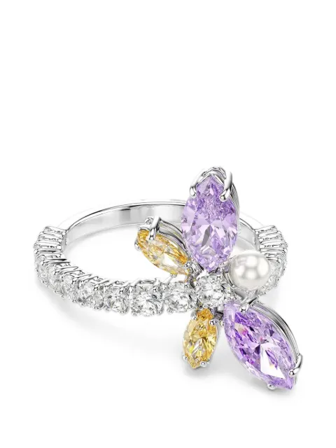 Swarovski x Ariana Grande crystal-butterfly ring Silver 5737369