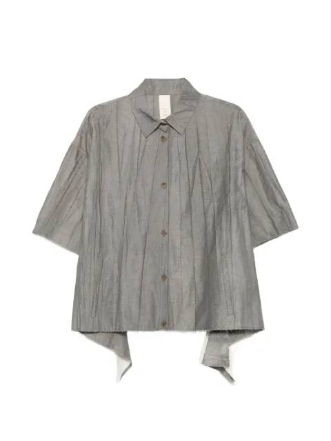 SOH pleated short-sleeve shirt Grey SPHBC060