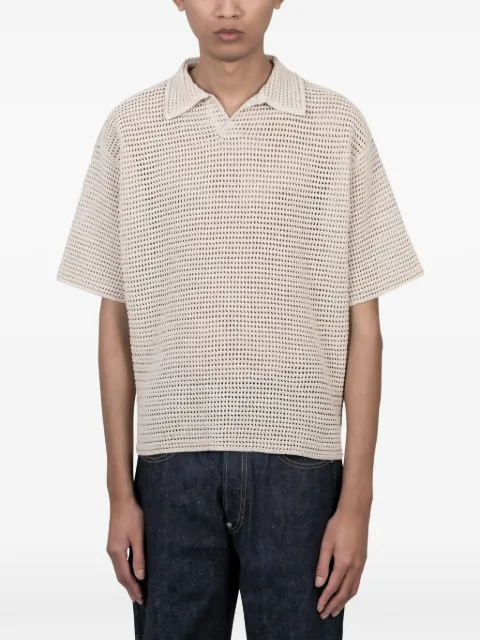 Auralee Tussah polo shirt Neutrals A26SP02SS