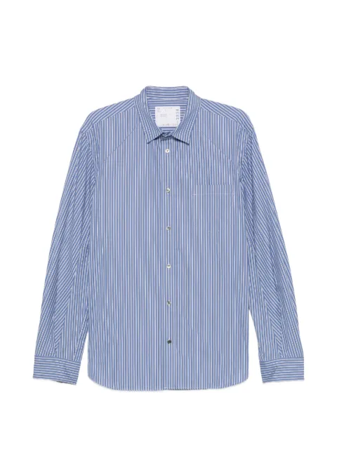 sacai stripe-print poplin shirt Blue 2603934M