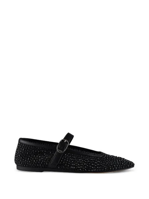 Le Monde Beryl crystal-embellished ballet flats Black BMJMCRBLA
