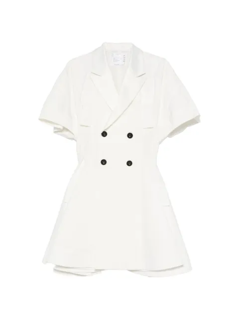 sacai double-breasted flared dress Black 2608423