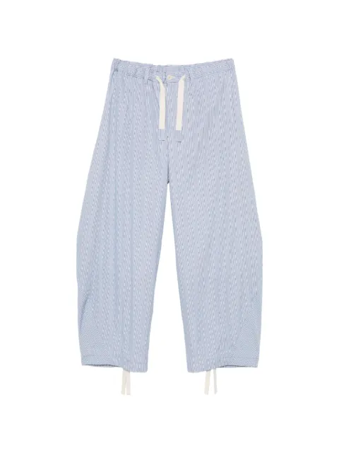 sacai striped drawstring-waist trousers Blue 2603936M