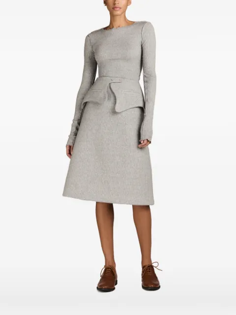 MARK-OFF Chelsea ribbed-knit top Grey BCGG