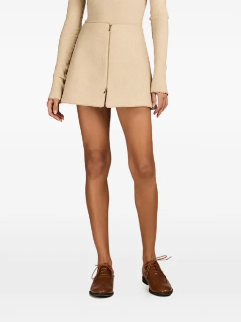 MARK-OFF Britt zip-up miniskirt Neutrals FBGI