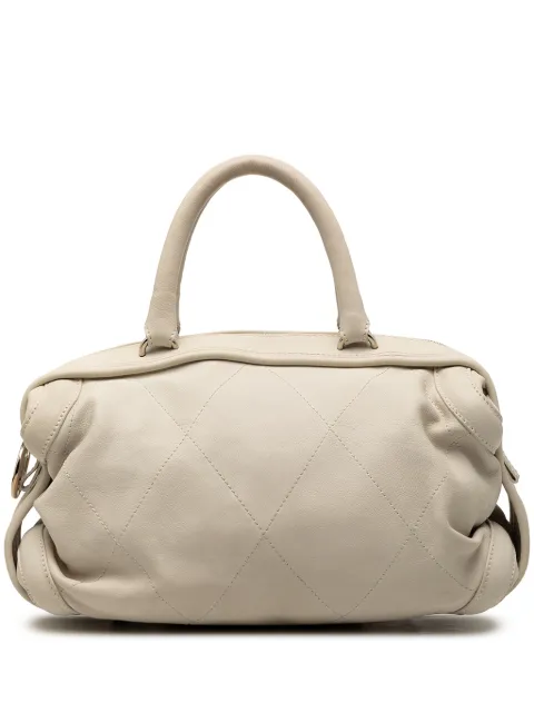 CHANEL Pre-Owned 2006-2008 CC Calfskin Wild Stitch Bowling Bag boston bag White MHM6MDT6VFFX8IF6