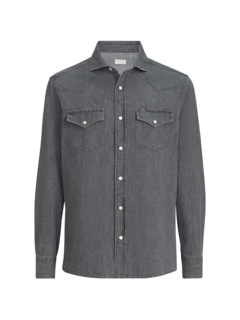 Brunello Cucinelli lightweight denim shirt Grey MH1924008C9566