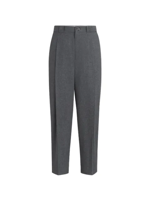 Brunello Cucinelli virgin-wool, cotton and silk mouliné trousers with pleat Grey MP499F1130C5792