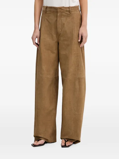 Gestuz GZestelle croc-effect palazzo trousers Brown 10911115