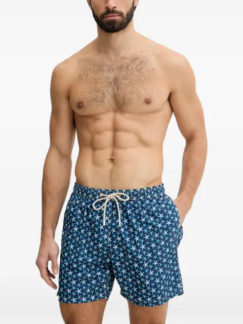 MC2 Saint Barth starfish-print drawstring swim shorts Blue LIG0003