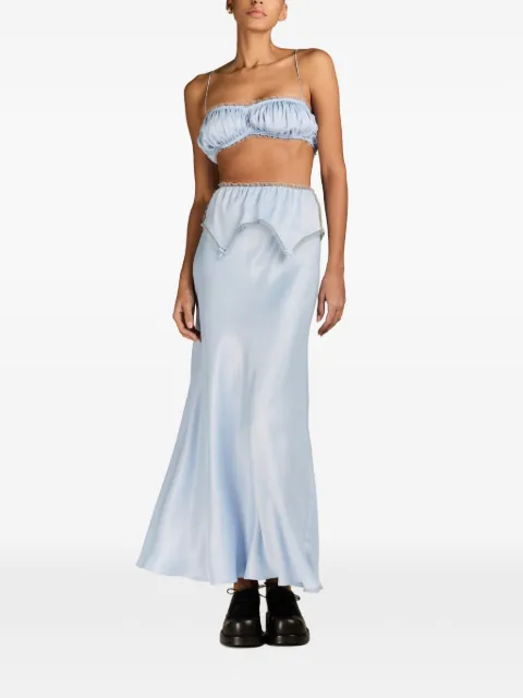 MARK-OFF Polina satin maxi skirt Blue FPGB