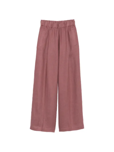 Semicouture elasticated-waist wide-leg trousers Pink S6SN38H921