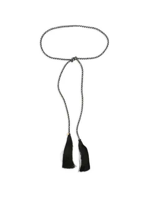 Forte Forte crystal-embellished braided belt Black 14690MYBELT