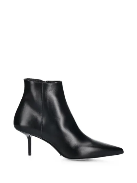 Max Mara pointed-toe leather ankle boots Black 2524796011600
