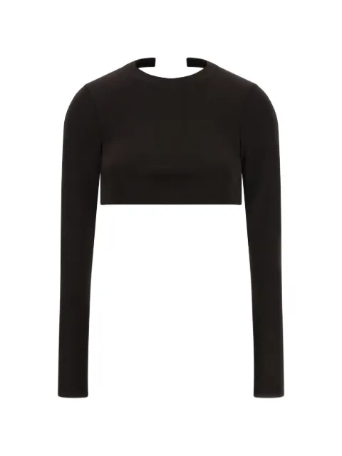 TOM FORD crew-neck backless top Brown TSJ644FAX162EDB