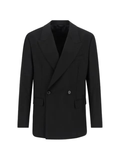 mfpen double-breasted peaked-lapel blazer Black M126040