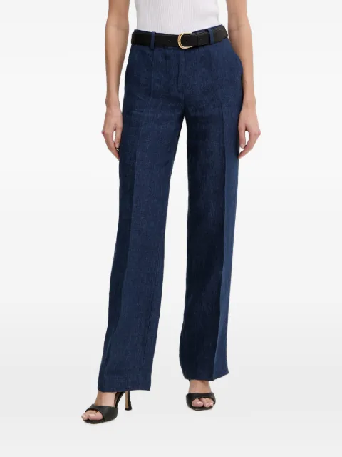 LUISA SPAGNOLI Allegria straight-leg pressed-crease trousers Blue 543066