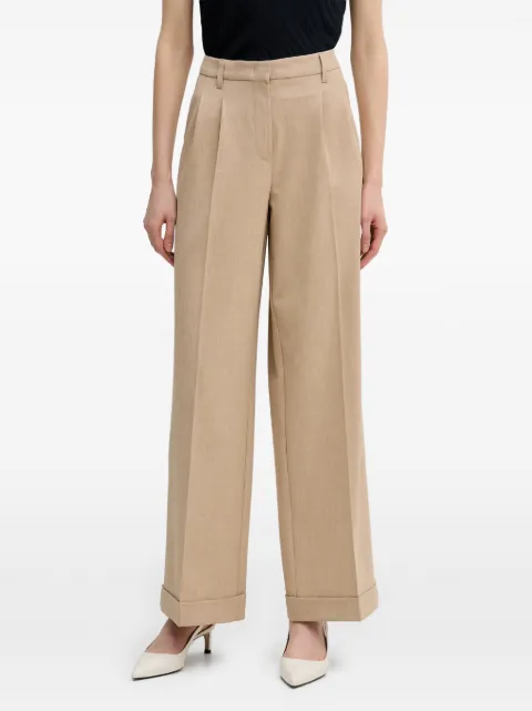 Marc Aurel pleated-detail turn-up-cuff trousers Neutrals 1224A11085