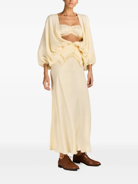 MARK-OFF Polina satin maxi skirt Neutrals FPGI