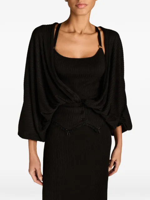 MARK-OFF Lina puff-sleeved blouse Black BLGBK