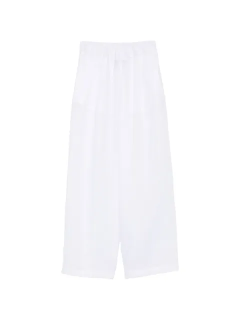 Semicouture elasticated wide-leg trousers White S6SN38A030