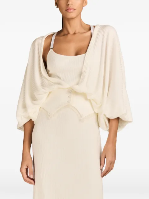MARK-OFF Lina puff-sleeved blouse White BLGW