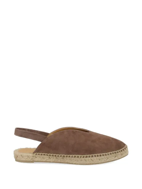 Castañer slingback flat suede espadrilles Brown 0260892006TAUPE