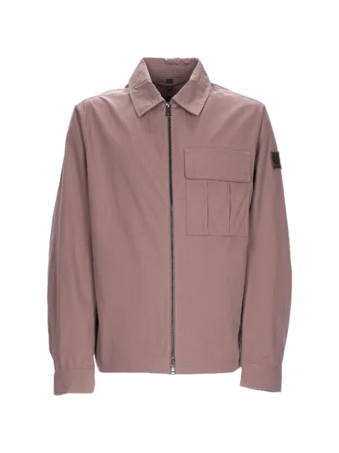 Belstaff logo-patch flap-pocket cargo shirt Pink 106105ASPLT