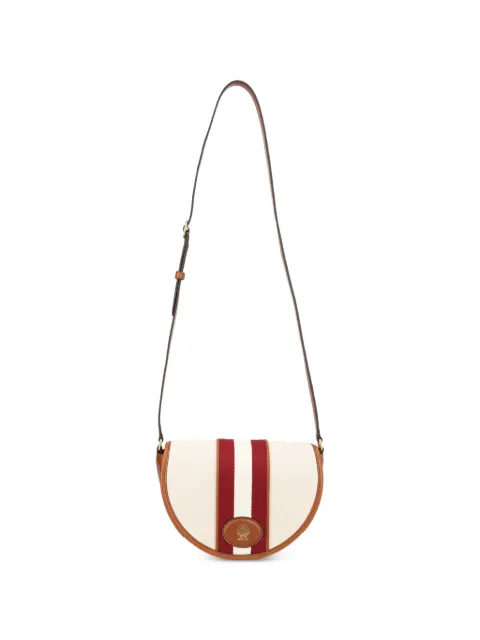 Bally stripe-detail leather-trim shoulder bag Neutrals WAM04ACV088