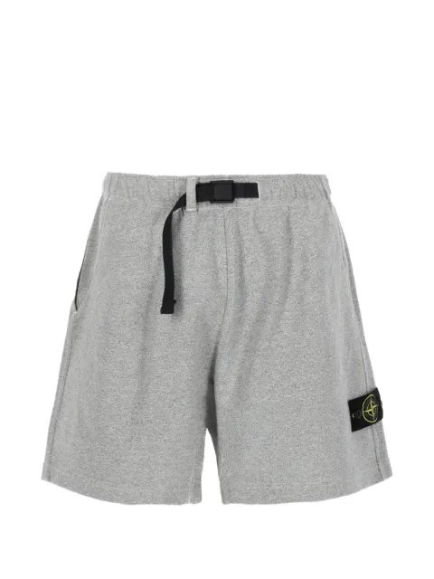 Stone Island compass-patch buckled shorts Grey L1S156200013S0329