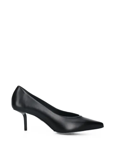Max Mara pointed-toe leather kitten pumps Black 2524526171600