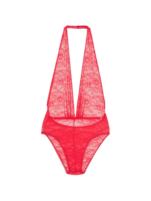 Alchemy lace halterneck bodysuit Red LIA754