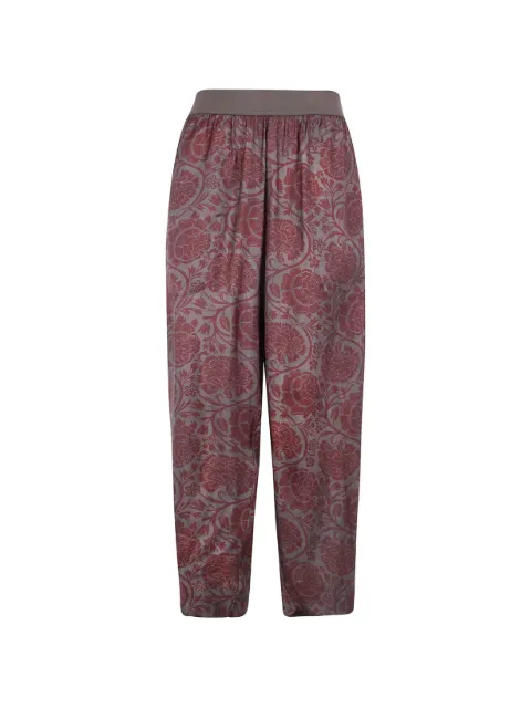 Uma Wang floral-print trousers Red S6UP3006