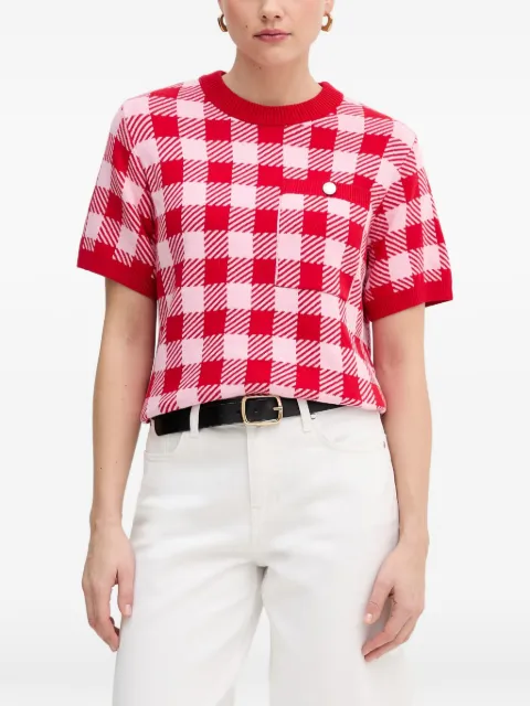 Barbour Esther gingham-pattern top Red LKN1753
