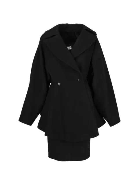 Alaïa Pre-Owned wool coat and skirt set Black WCV100433