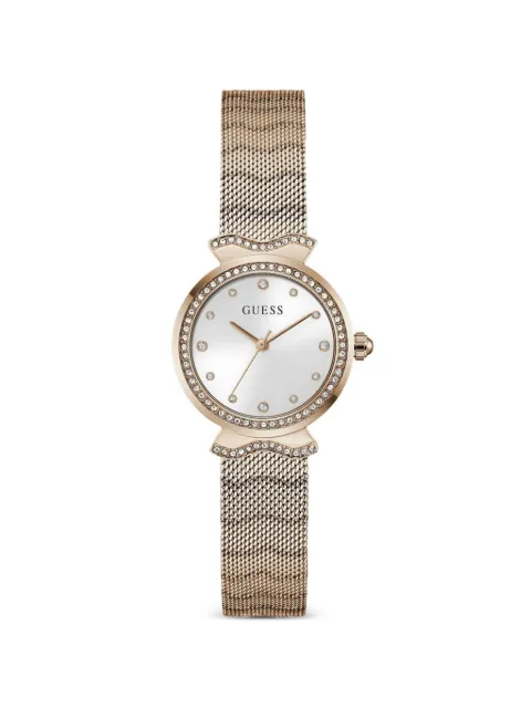 GUESS USA round-shape 28mm watch Silver GW0866L2