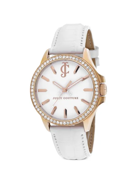 Juicy Couture Jetsetter crystal bezel 38mm watch White 1900968