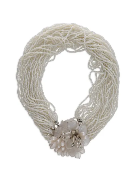 Sharra Pagano 1970s bijoux flower necklace Neutrals W21102610