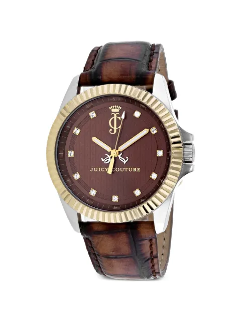 Juicy Couture Stella fluted bezel 40mm watch Brown 1900932