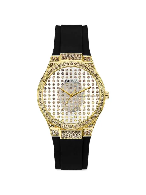 GUESS USA crystal-embellished 39mm watch White GW0482L1