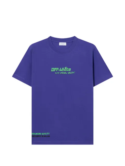 Off-White Barber 2 T-shirt Blue OMAA027S25JER0064910