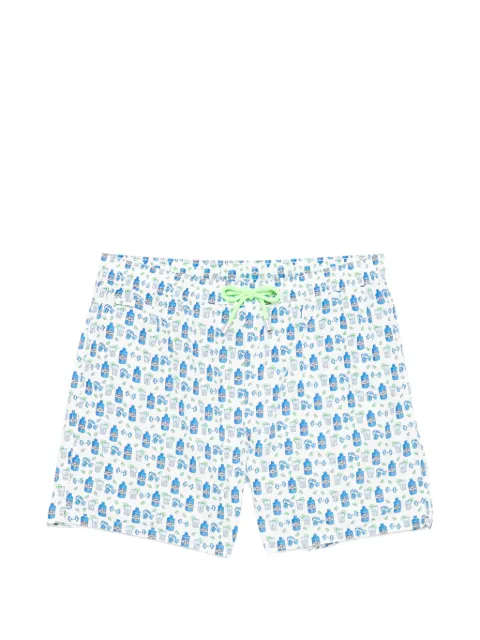 MC2 Saint Barth Lighting Micro Fantasy drawstring swim shorts White LIG0003