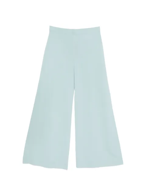D.Exterior fine-knit wide-leg trousers Blue 620099