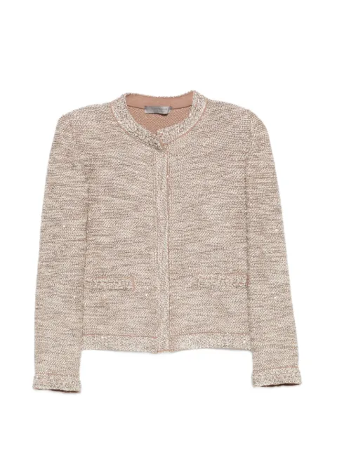 D.Exterior sequin-embellished tweed-effect jacket Neutrals 624246