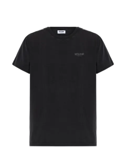 Moschino logo-tape T-shirt Black 261V1A07024437