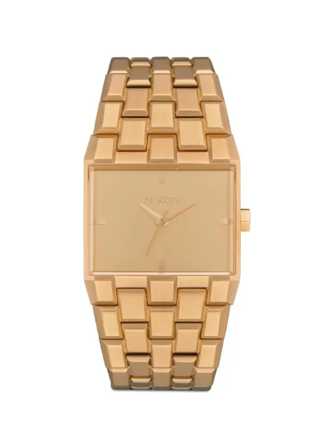 Nixon Ticket rectangular 34mm watch Gold A1262502